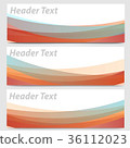 Vector set of abstract colorful wave header banner 36112023