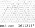 white abstract background hexagons geometric 36112137