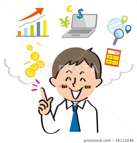 Men giving investment advice Men giving investment advice 36112646