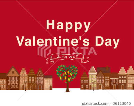 Valentine townscape illustration Valentine townscape illustration 36113040