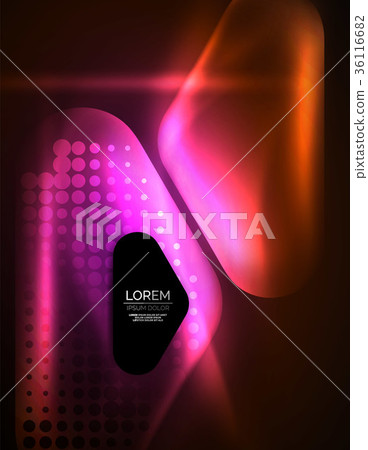 Illuminated lens flares, glowing color techno Illuminated lens flares, glowing color techno 36116682