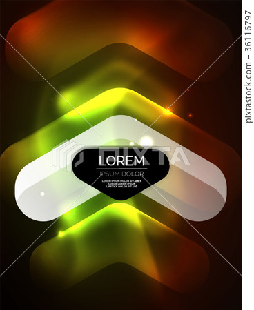 Futuristic neon glowing arrows techno background Futuristic neon glowing arrows techno background 36116797