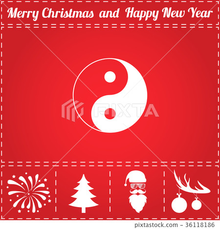 Ying yang Icon Vector 36118186