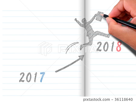 Image of businessman leaping in 2018 36118640