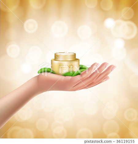 Advertising poster of a moisturizing cosmetic Advertising poster of a moisturizing cosmetic 36119155