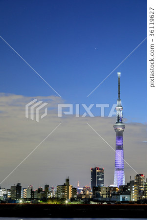 東京晴空塔特別照明“紫燈亮起” 36119627