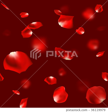 Roses petals scatter red - Stock Illustration [36119979] - PIXTA