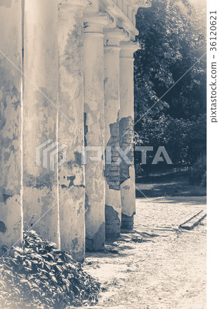 Old vintage photos. Oid Ruins column park Old vintage photos. Oid Ruins column park 36120621