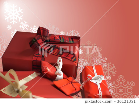 Christmas Background with Red Gifts 36121351
