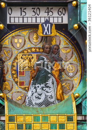 Ankeruhr Clock in Hoher Markt - Vienna Austria 36121404