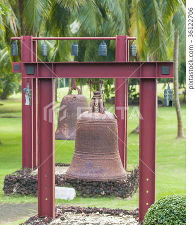 Square Bells in the center of Buddhism Nanshan  36122706