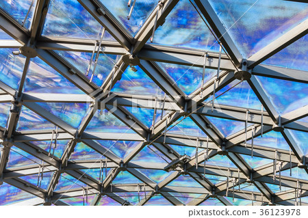 glass roof of building with views of the sky glass roof of building with views of the sky 36123978