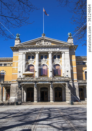 Entrance to the dramatic theater. Oslo. Norway 36124664