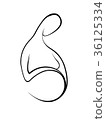 A pregnant woman with a big belly. 36125334