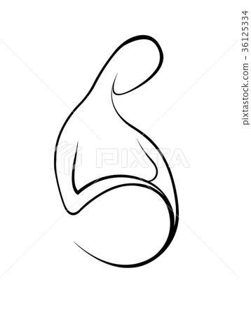 A pregnant woman with a big belly. A pregnant woman with a big belly. 36125334