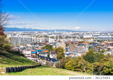 Residential area where the blue sky spreads 36125665
