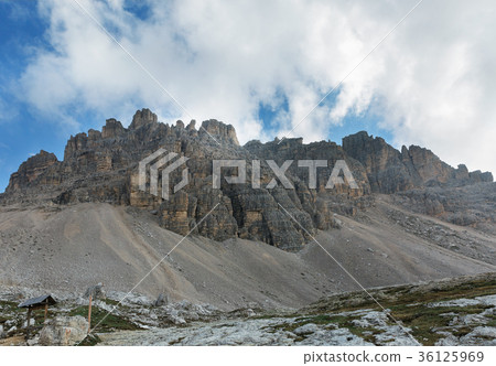 panorama of the dolomite Alps Tre Cime di Lavaredo panorama of the dolomite Alps Tre Cime di Lavaredo 36125969