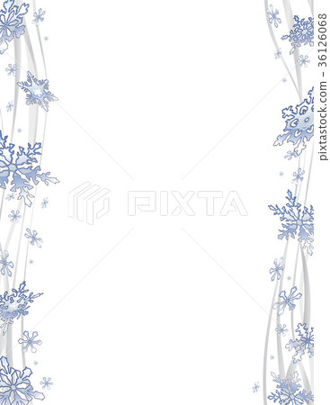 Christmas frame with frosty snowflakes - Stock Illustration [36126068 ...