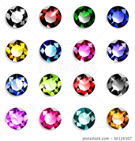 寶石多彩明亮切割上面 36126307