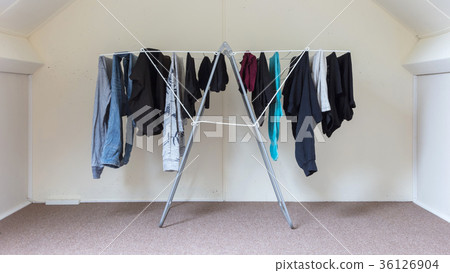Empty attic room interior Empty attic room interior 36126904