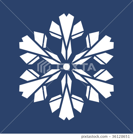 Vector white snowflake on blue background - Stock Illustration ...