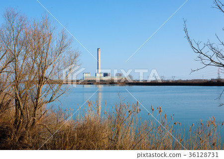 Thermal power station view Thermal power station view 36128731