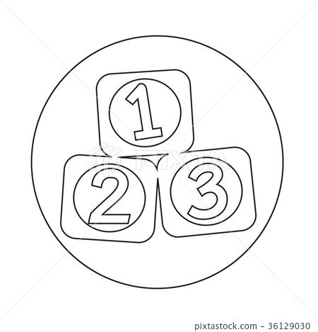123 Blocks icon-插圖素材 [36129030] - PIXTA圖庫