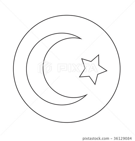 Islam Star crescent icon Islam Star crescent icon 36129084