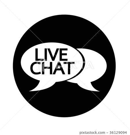 Live chat speech bubble icon 36129094