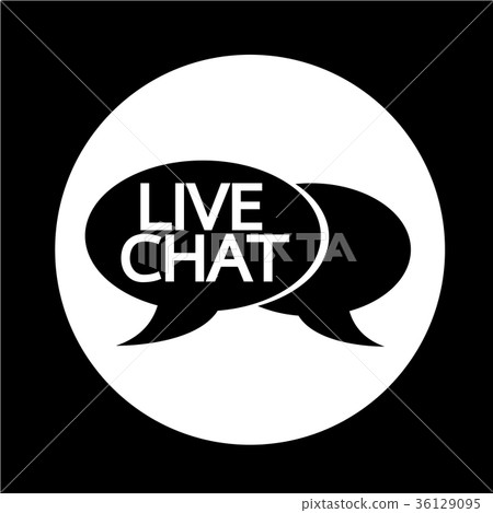 Live chat speech bubble icon Live chat speech bubble icon 36129095