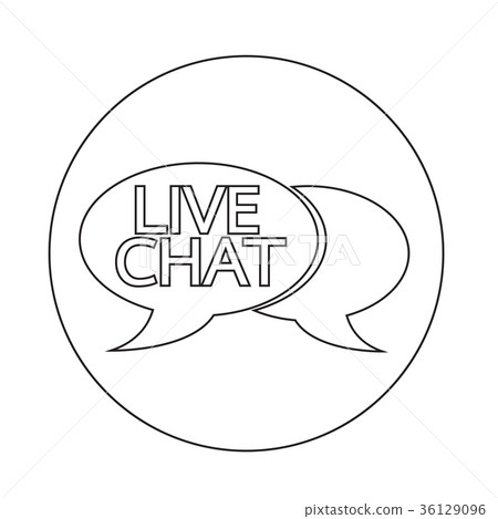 Live chat speech bubble icon 36129096