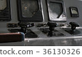 old toggle switches on the panel 36130326