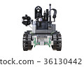 Military robot tank, front view 36130442