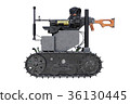 Military robot tracks, side view 36130445