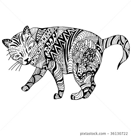 Cat hand drawn doodle graghic Cat hand drawn doodle graghic 36130722
