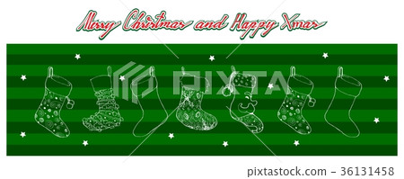 Hand Drawn of Lovely Christmas Stockings 36131458
