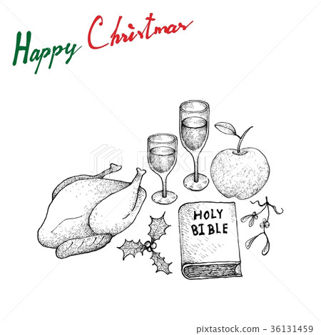 Christmas with Thanksgiving Turkey and Wine 36131459