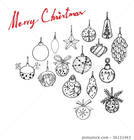 Lovely Christmas Ornaments Hanging on The Air Lovely Christmas Ornaments Hanging on The Air 36131463