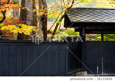 Morning samurai residence square corner building 36133699