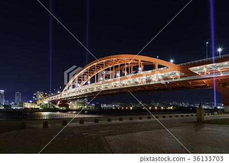 Night view of Kobe Bridge 36133703