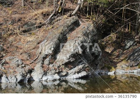 Shimonita Geopark (the folding structure of Ogasawara) 36135790