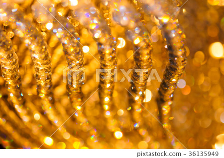 Close-up shot of crystal chandelier decoration Close-up shot of crystal chandelier decoration 36135949