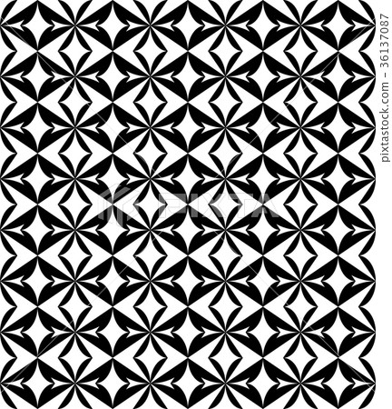 Black and white geometric seamless pattern. 36137087