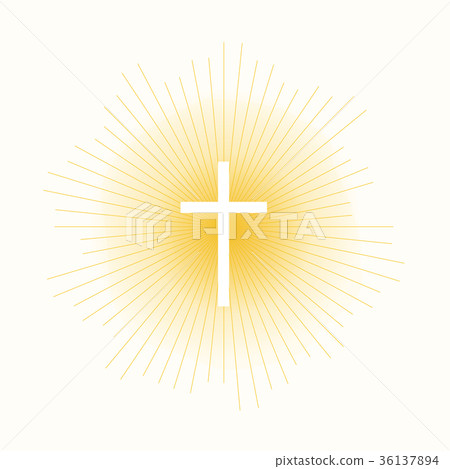 cross in sun lights 36137894