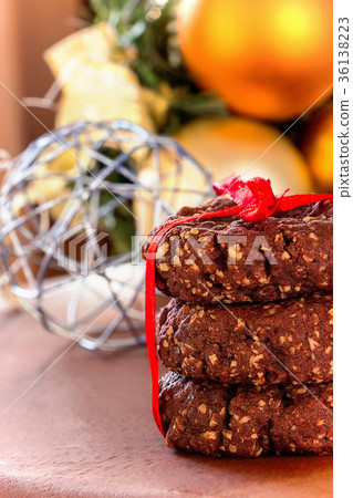 Stack homemade healthy chocolate nuts oats cookies Stack homemade healthy chocolate nuts oats cookies 36138223