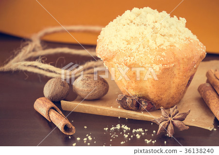 Pumpkin Oats streusel Muffins and assortment spice 36138240