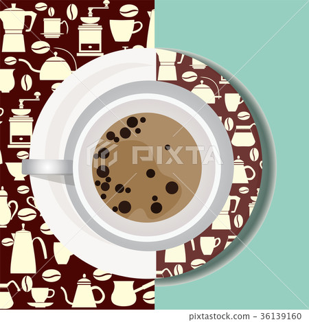 Cup with hot drink flat icon. Cup with hot drink flat icon. 36139160