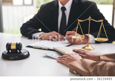 Bribery and corruption concept, bribe in the form of dollar bill 36139485