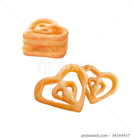 Sweet dessert sticks, brittle biscuits angel wings Sweet dessert sticks, brittle biscuits angel wings 36140437