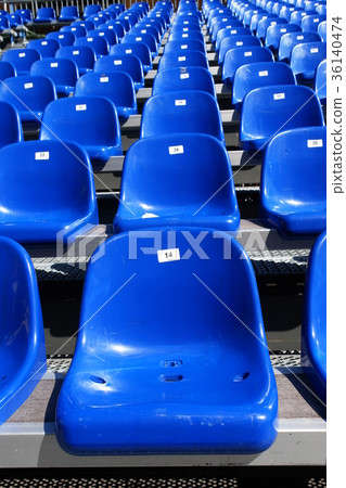 Blue Seats On Stadium Blue Seats On Stadium 36140474